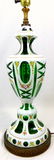 PR BOHEMIAN ENAMELED CUT TO GREEN ENAMELED LAMPS - 4