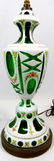 PR BOHEMIAN ENAMELED CUT TO GREEN ENAMELED LAMPS - 5