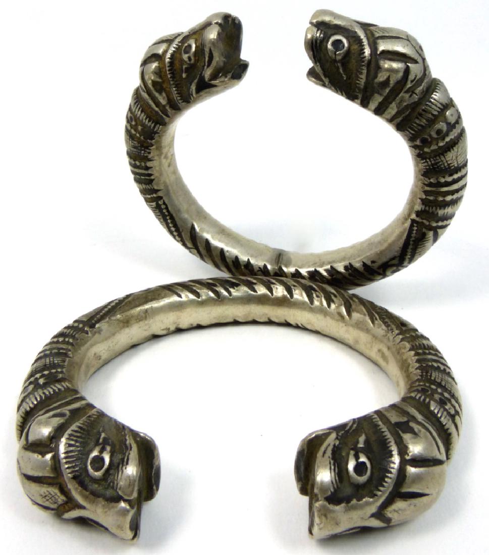 PR TRIBAL INDIAN SILVER DRAGON CUFFS (1 of 4)