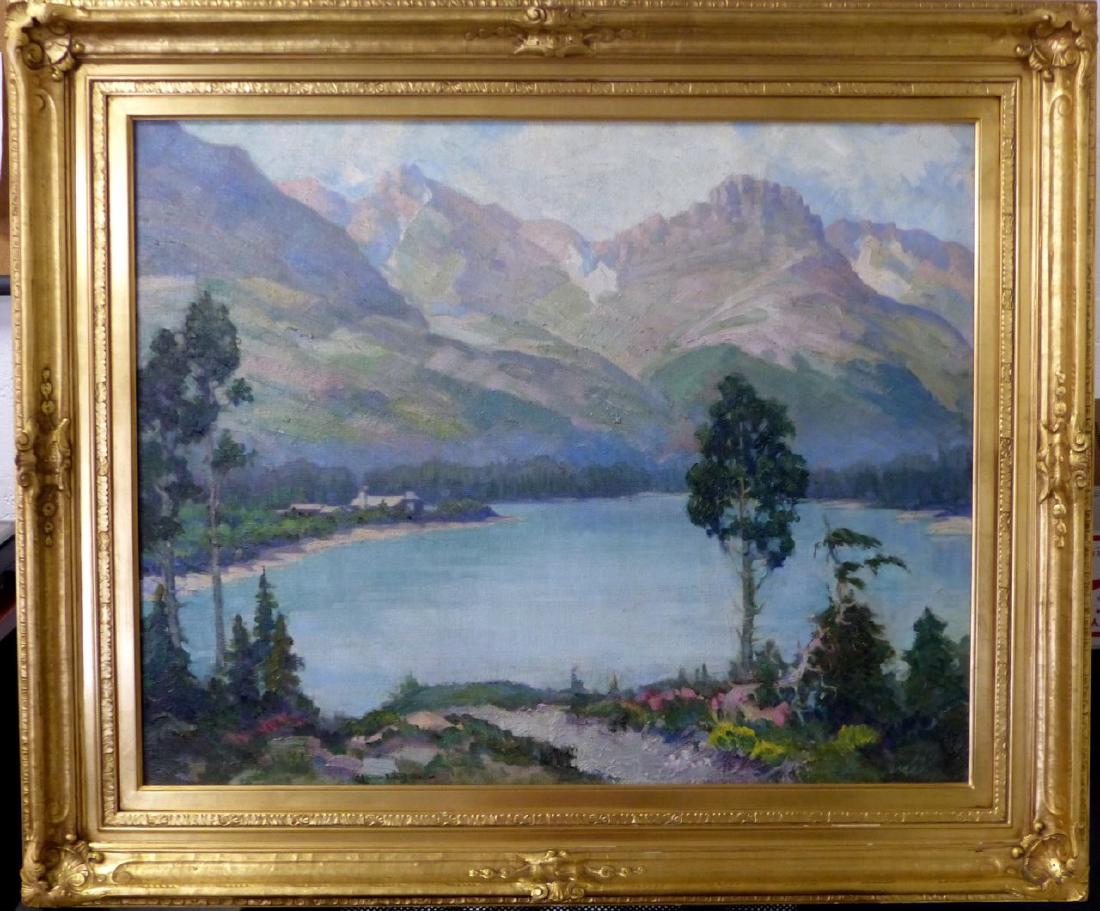 RICHARD A. CHASE OIL PAINTING ON CANVAS LANDSCAPE (1 of 5)