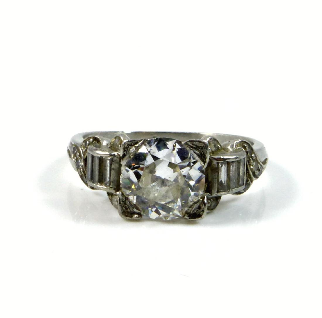 18kt WG RING 1.25ct DIAMOND CENTER STONE (1 of 6)