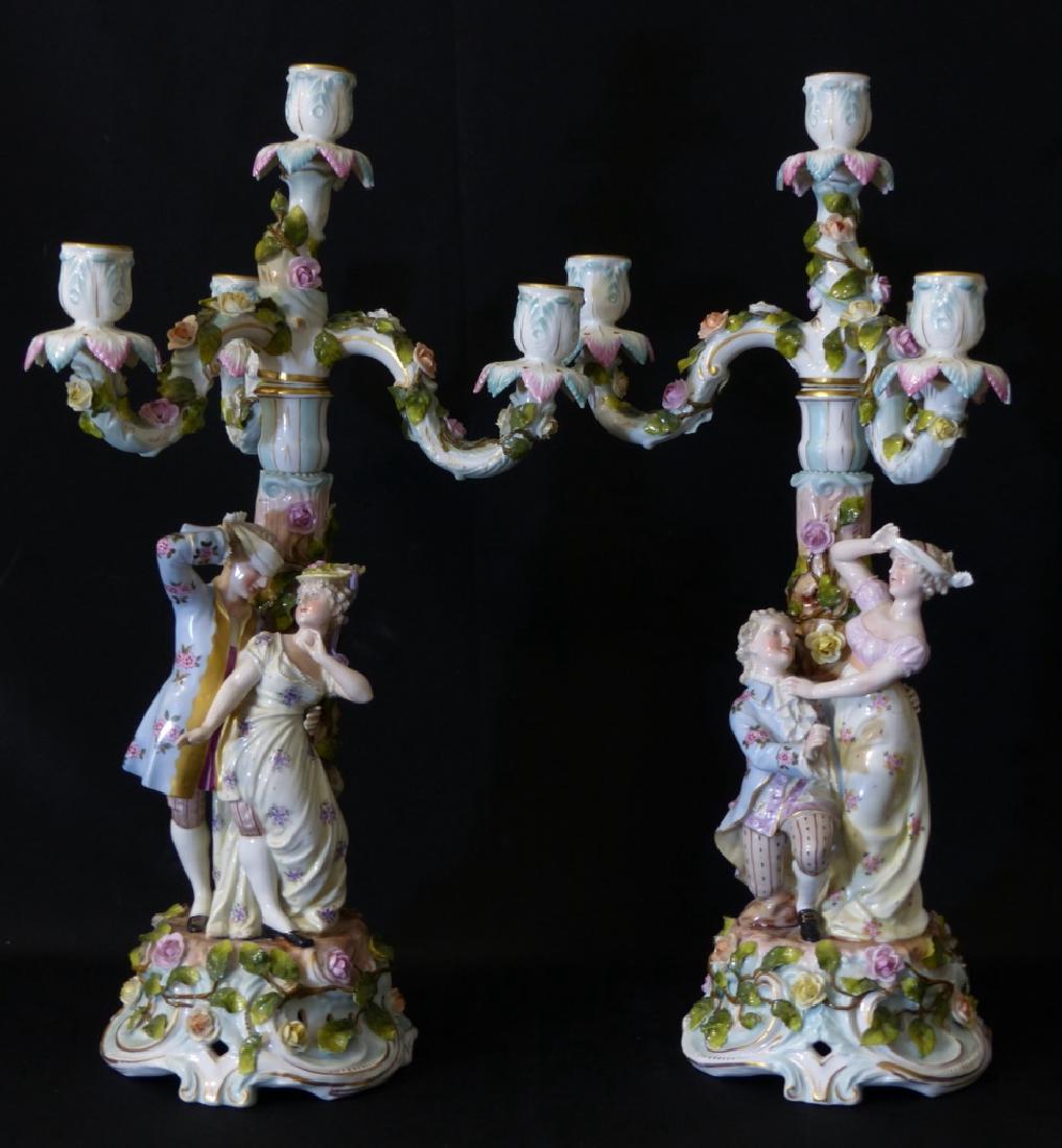 PR SITZENDORF PORCELAIN FIGURAL CANDELABRA (1 of 10)