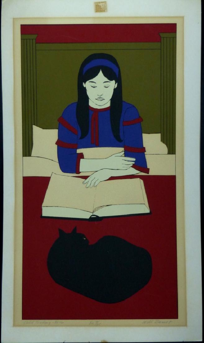 WILL BARNET 'CHILD READING - RED' SERIGRAPH 9/185. (1 of 6)