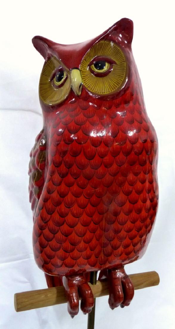 SERMEL PAPIER MACHE OWL SCULPTURE BUSTAMANTE (1 of 9)