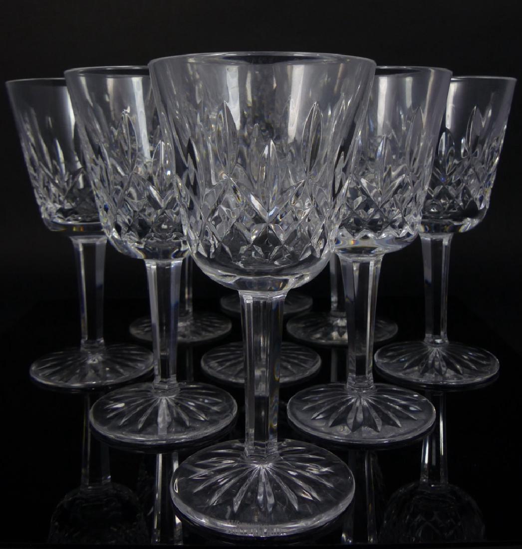 8pc WATERFORD CRYSTAL LISMORE WATER GOBLETS (1 of 5)