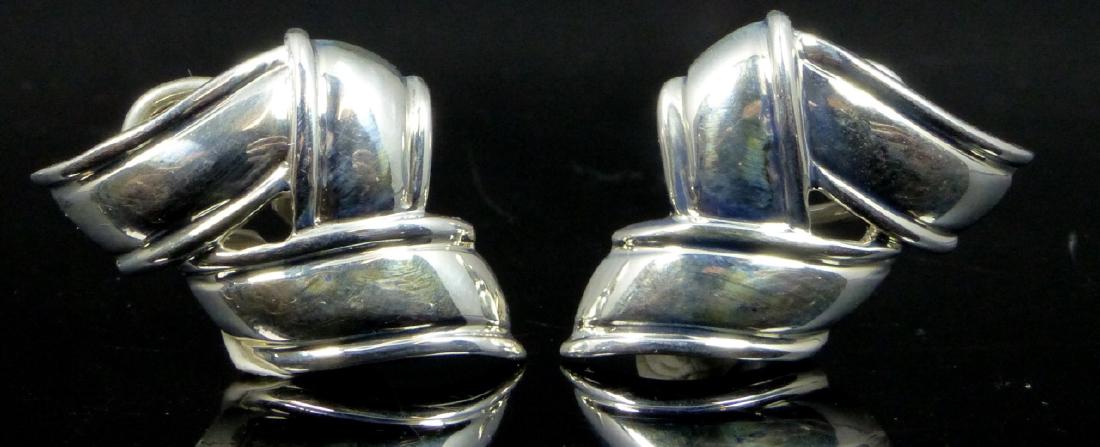 PR TIFFANY & CO STERLING SILVER ZIG ZAG EARRINGS (1 of 3)