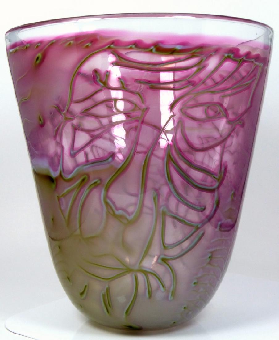 ROBINSON SCOTT LARGE ART GLASS FACE VASE (1 of 10)