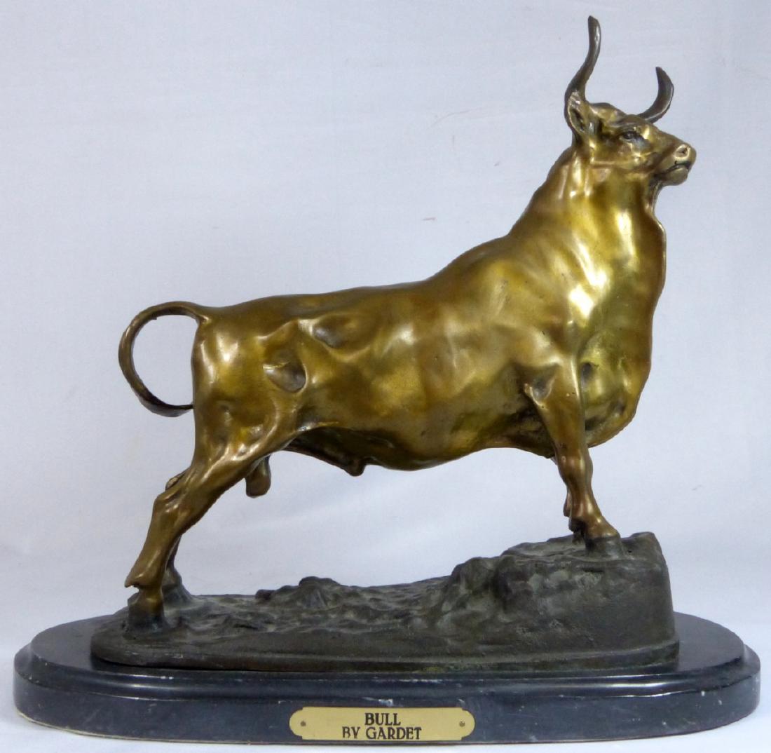 BRONZE BULL SCULPTURE AFTER GEORGES GARDET (1 of 7)