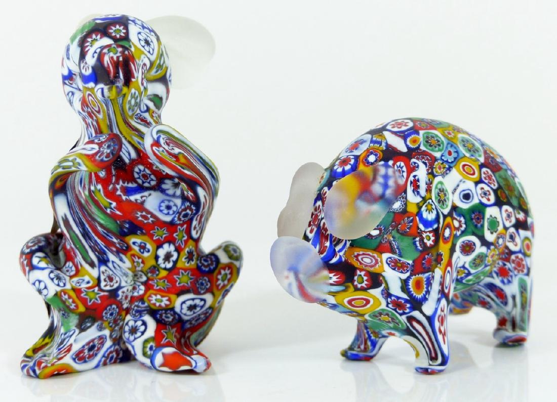 2pc MILLEFIORI ITALIAN ART GLASS ANIMALS (1 of 10)