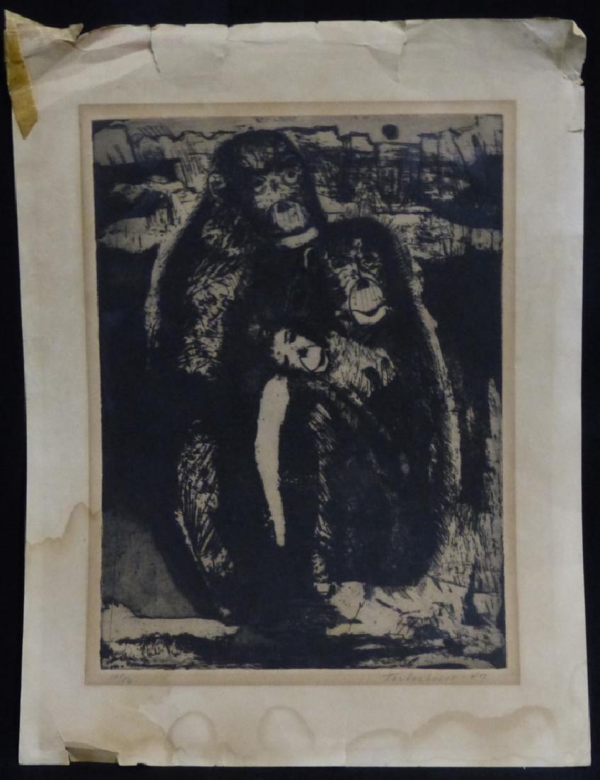 NAHUM TSCHACBASOV AQUATINT ETCHING SIGNED 10/50 (1 of 10)