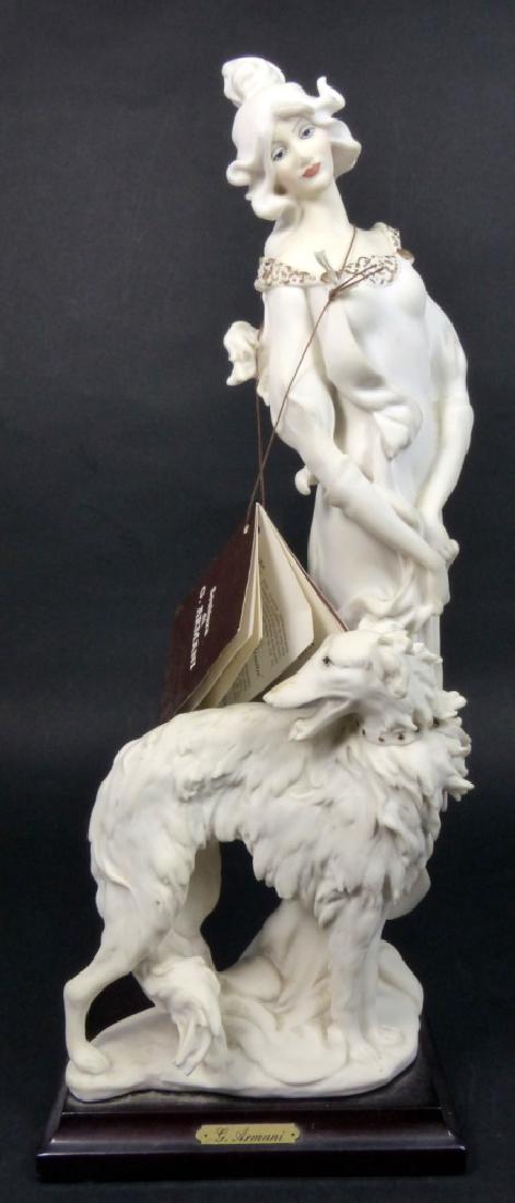 GUISEPPE ARMANI PORCELAIN FIGURINE WOMAN w DOG (1 of 6)