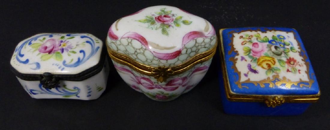 3pc LIMOGES PORCELAIN TRINKET BOXES (1 of 3)