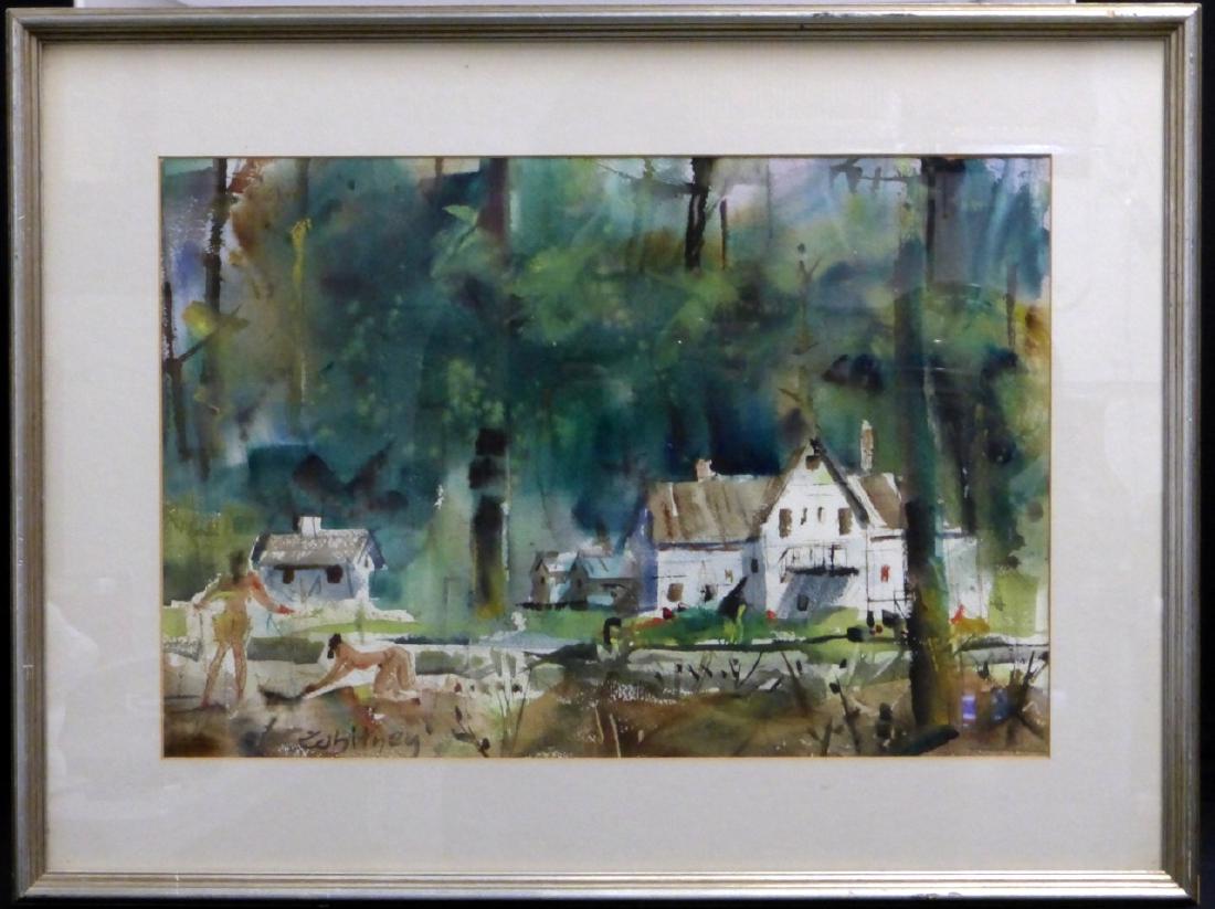 EDGAR ALBERT WHITNEY WATERCOLOR ON PAPER LANDSCAPE (1 of 4)