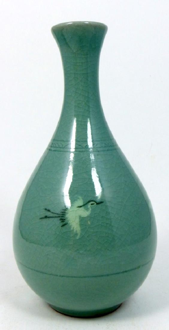 JAPANESE CELADON PORCELAIN VASE (1 of 5)