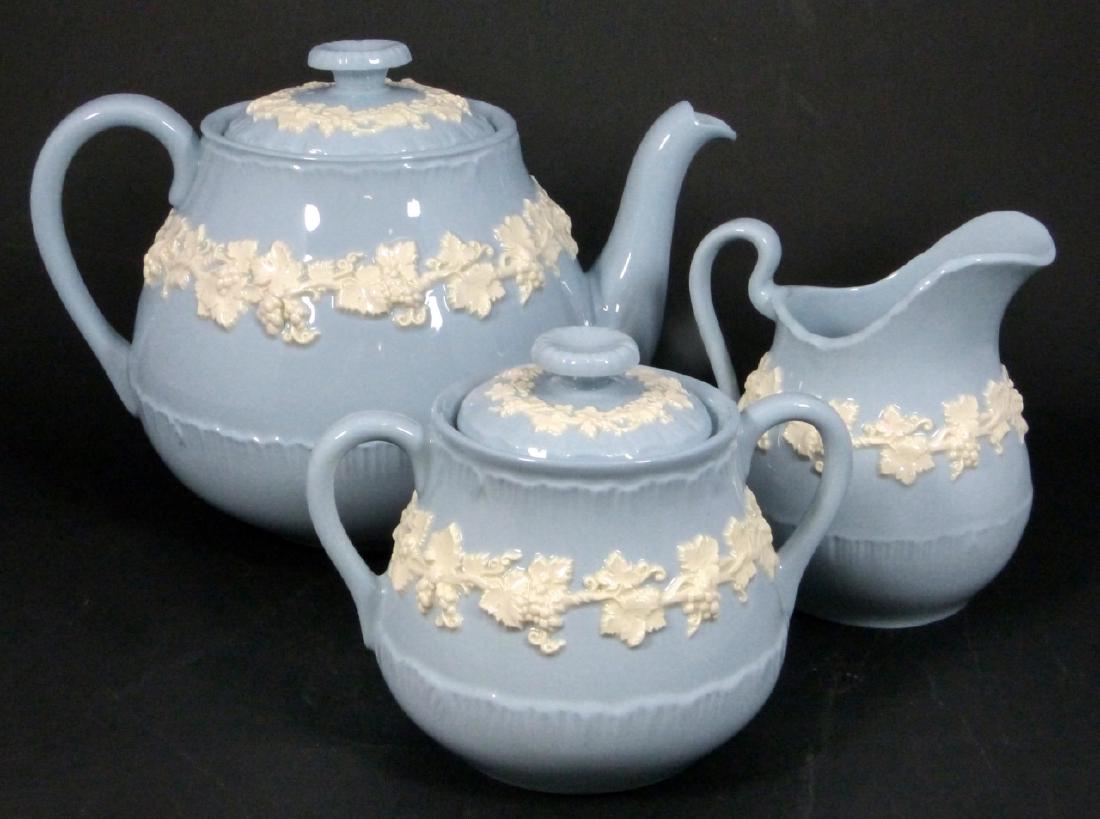 3pc WEDGWOOD QUEENS WARE PORCELAIN TEA SET (1 of 8)
