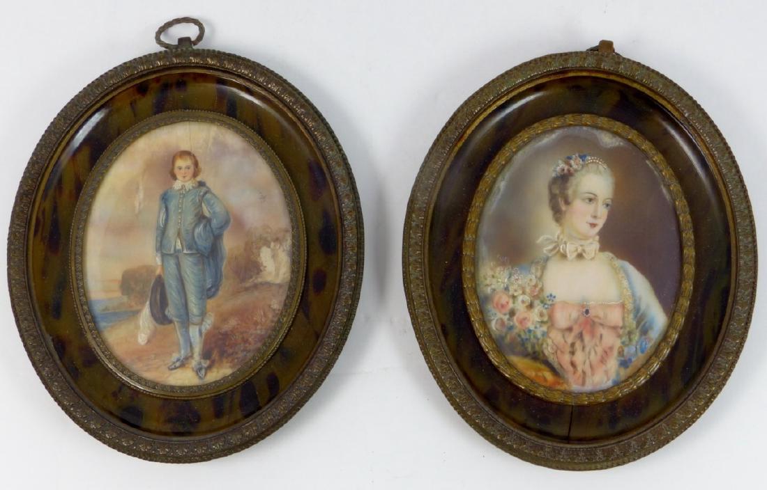 PR MINIATURE PORTRAIT PAINTINGS ON CELLULOID (1 of 6)