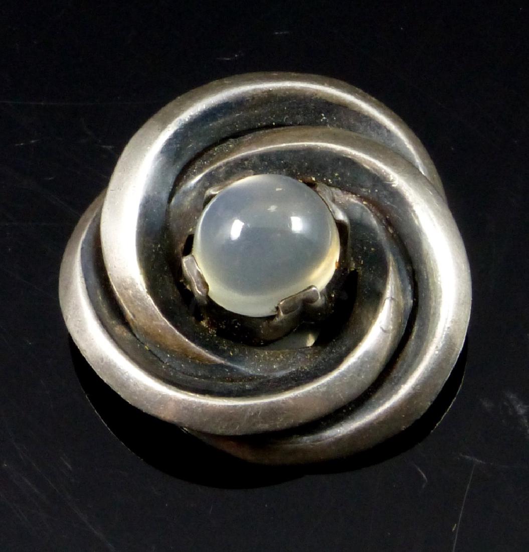 ANTONIO PINEDA TAXCO 970 SILVER ROCK CRYSTAL PIN (1 of 4)