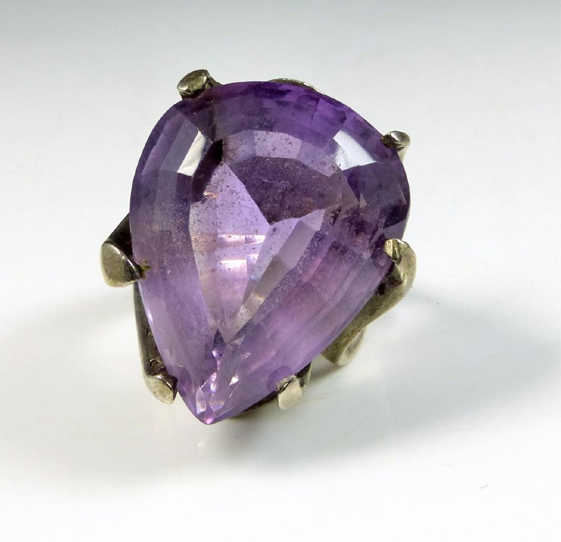 TAXCO STERLING SILVER AMETHYST RING (1 of 5)