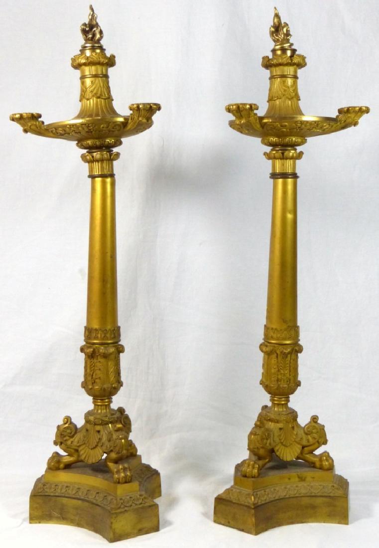 PR CLASSICAL STYLE BRONZE CANDELABRA (1 of 9)