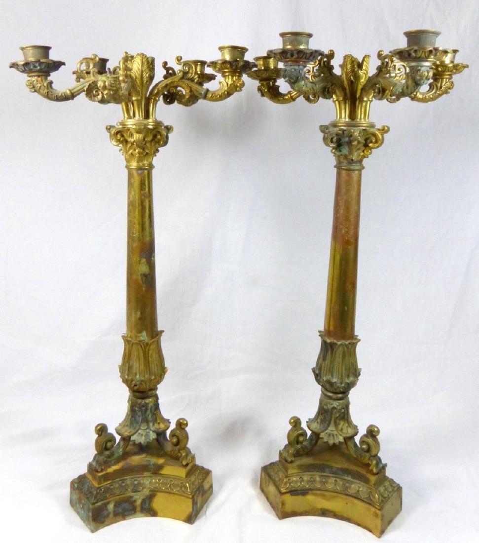PR 5-ARM GILT BRASS CANDELABRA (1 of 6)
