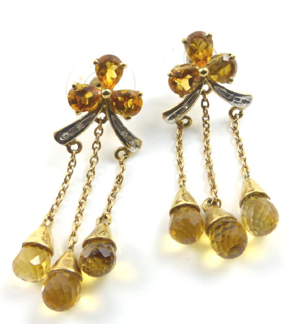 PR 10kt YELLOW GOLD & CITRINE EARRINGS (1 of 2)