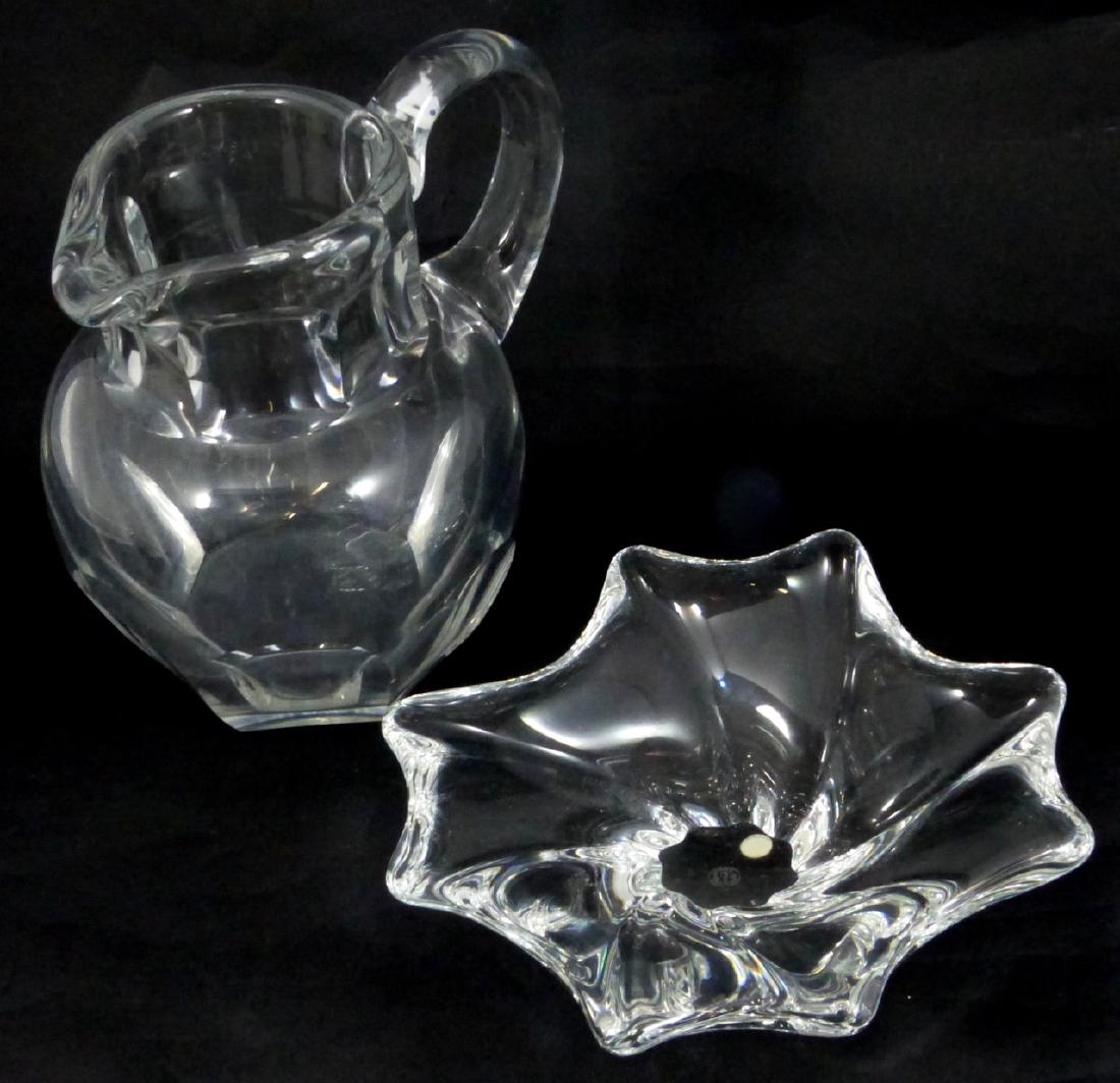 2pc BACCARAT CRYSTAL PITCHER & DISH (1 of 5)