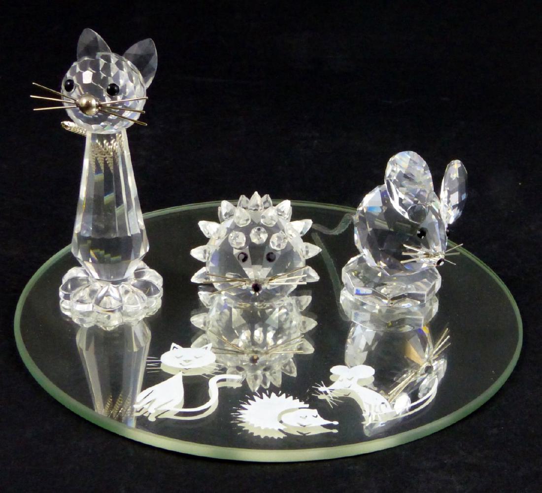 SWAROVSKI CRYSTAL STARTER SET HEDGEHOG, CAT, MOUSE (1 of 7)