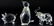 3pc SWAROVSKI CRYSTAL ANIMALS w BOXES - 2