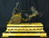 19th C FRENCH BRONZE & MARBLE CHARIOT MANTEL CLOCK