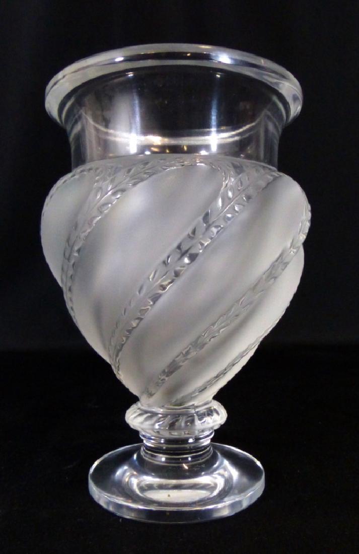 LALIQUE 'ERMENONVILLE' CRYSTAL SWIRL VASE (1 of 6)
