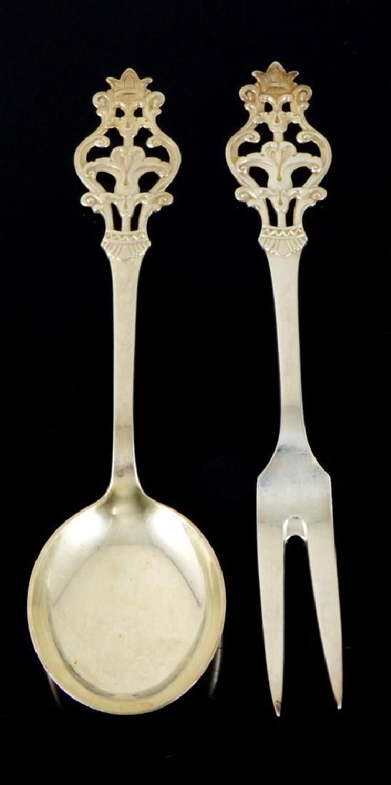 2pc THEO OLSEN EFTF STERLING SILVER SERVING PIECES (1 of 5)