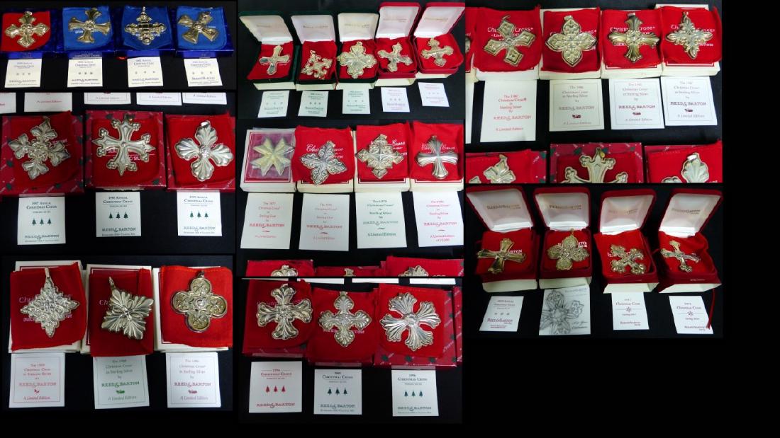 42pc REED & BARTON ANNUAL STERLING XMAS ORNAMENTS (1 of 9)