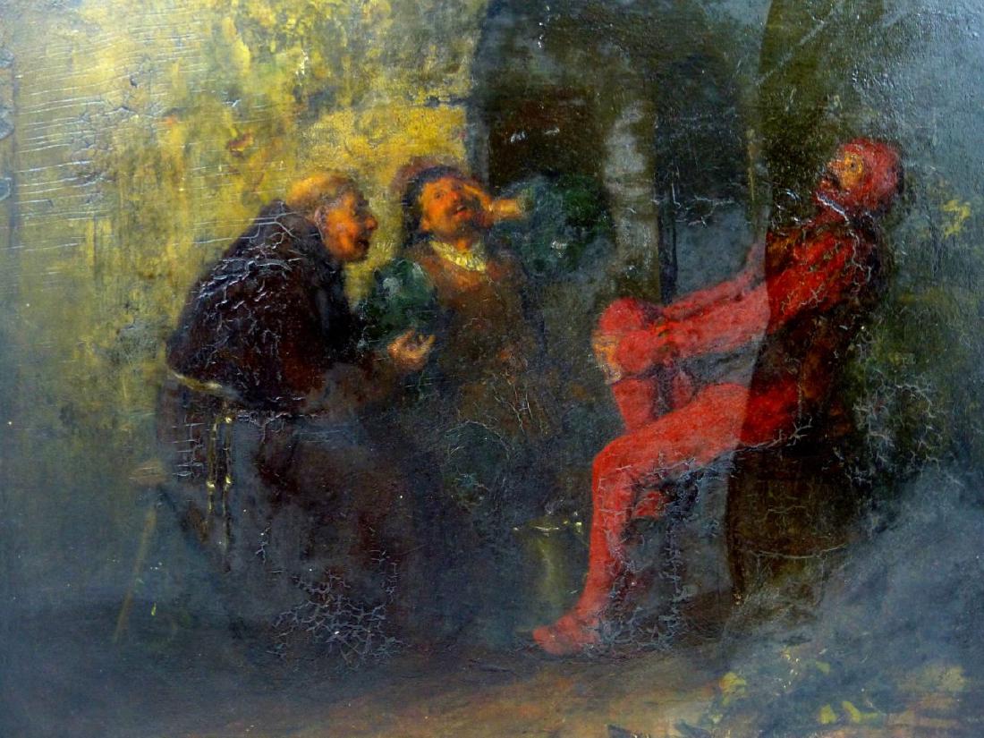 OLD MASTER OIL PAINTING ON BOARD MEPHISTOPHELES (1 of 5)