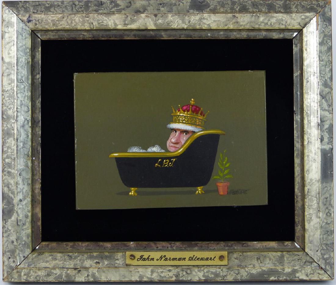 JOHN NORMAN STEWART PAINTING / BOARD RICHARD NIXON (1 of 5)