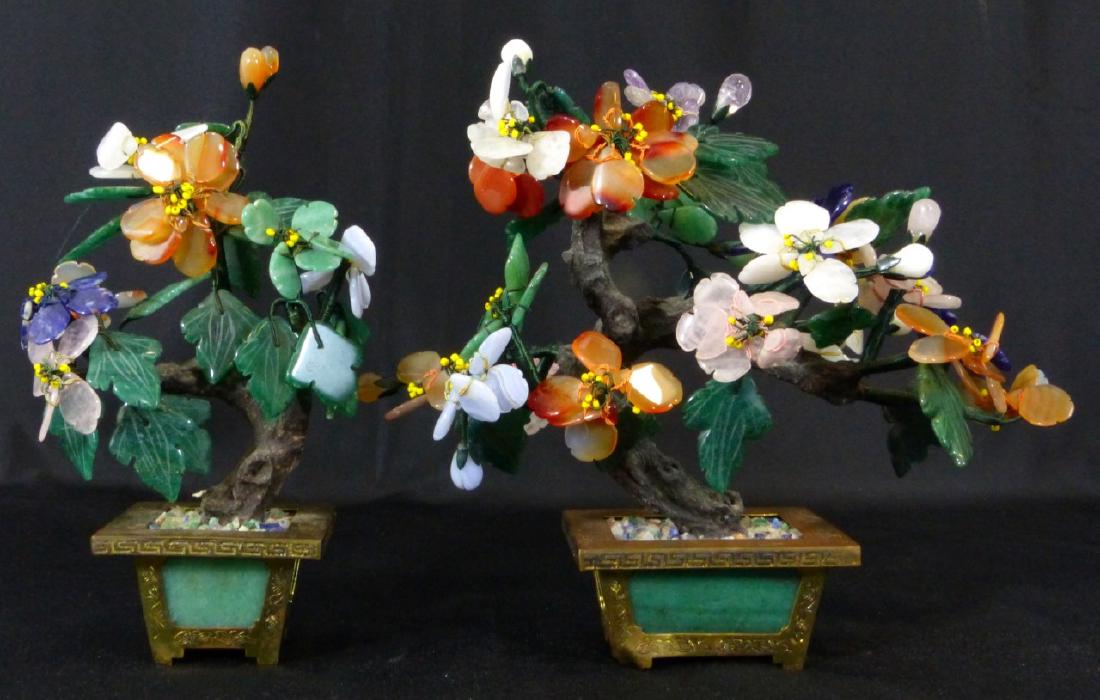 2pc CHINESE FLORAL BONSAI TREES (1 of 7)