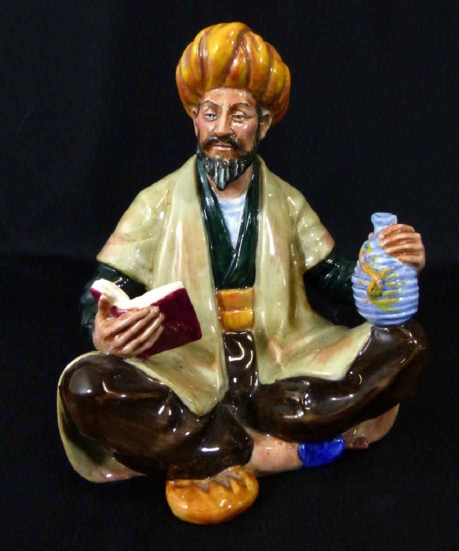 ROYAL DOULTON OMAR KHAYYAM PORCELAIN FIGURINE: Royal Doulton porcelain figure titled 'Omar Khayyam' #2247. Marked to underside. Measures 6" (15cm) height.