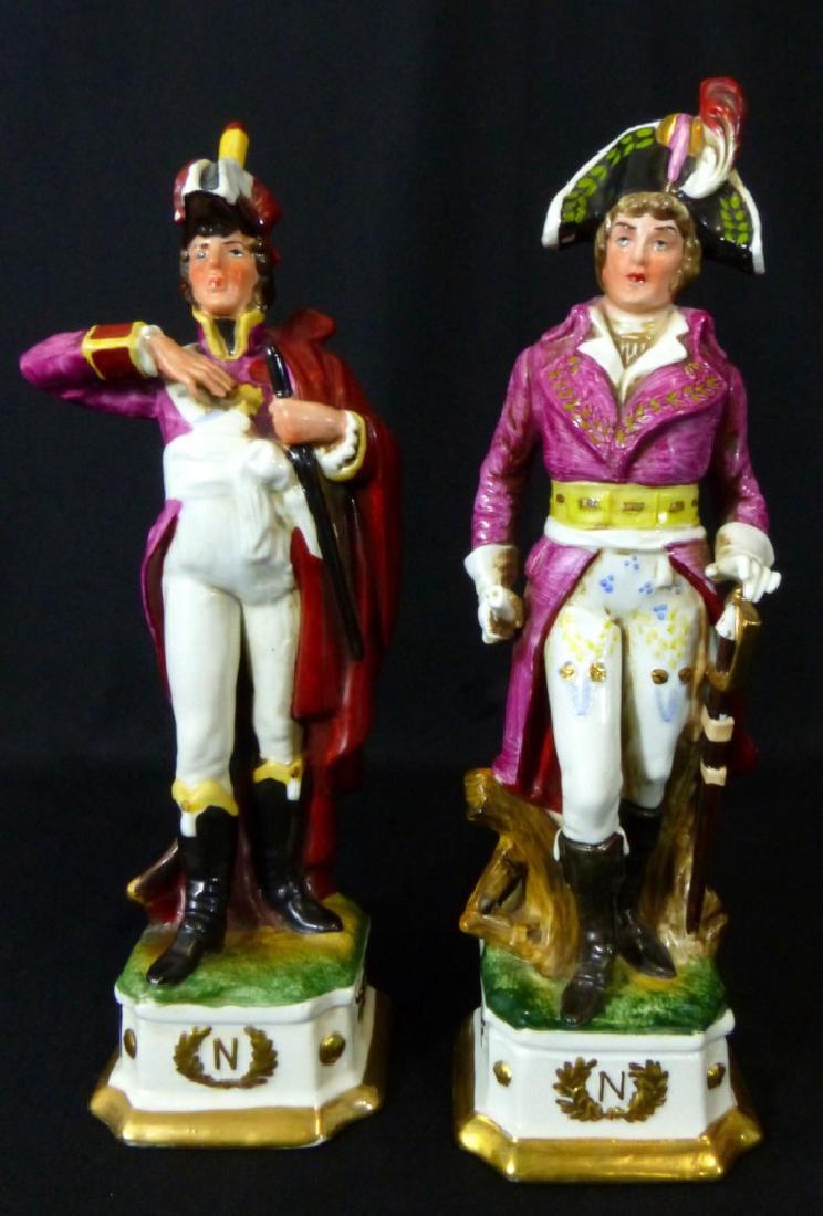 2pc CAPODIMONTE PORCELAIN NAPOLEONIC SOLDIERS (1 of 7)