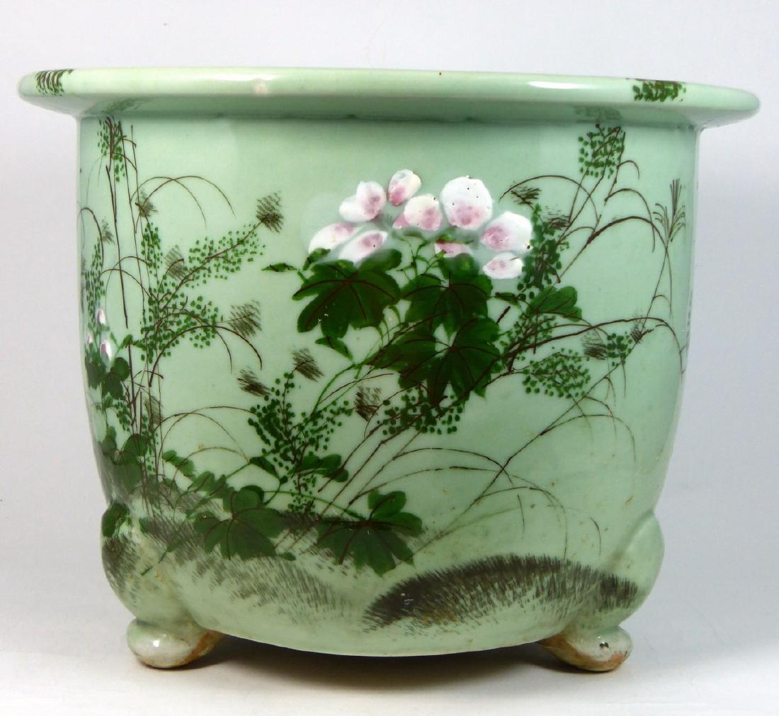 CHINESE CELADON PORCELAIN FOOTED PLANTER (1 of 7)