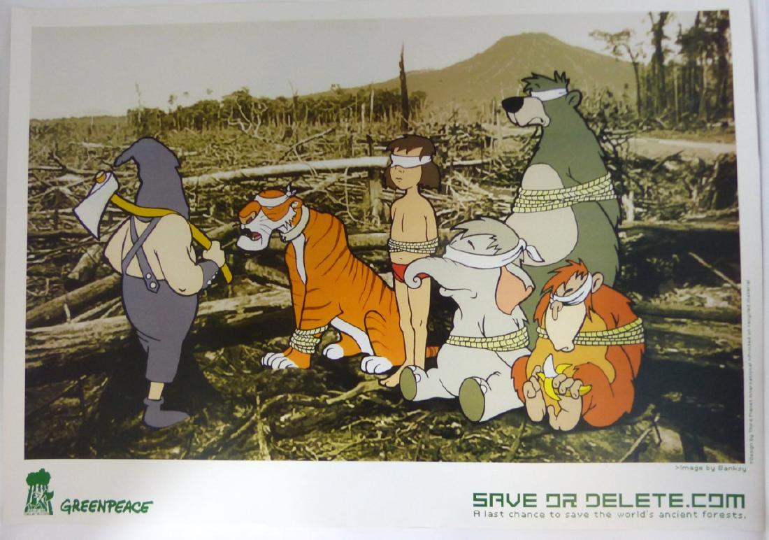 BANKSY GREENPEACE POSTER & STICKER SET (1 of 5)