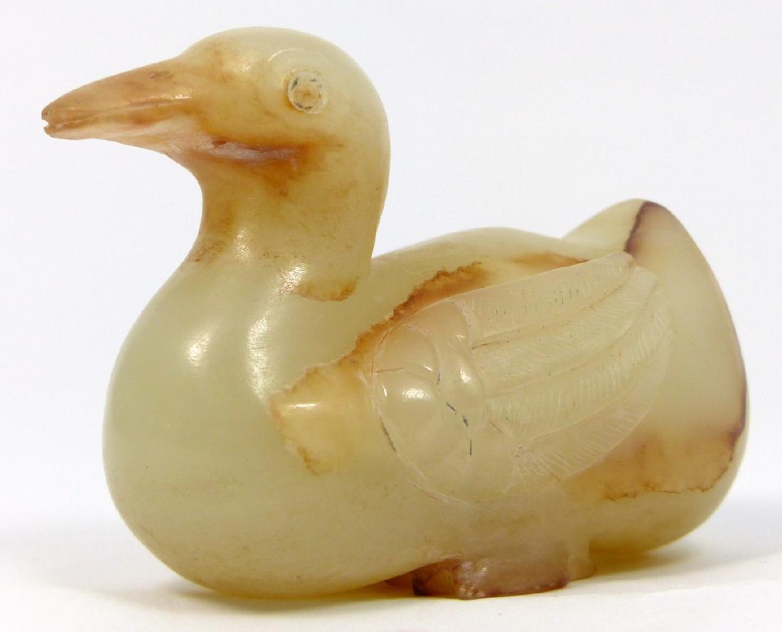 CHINESE WHITE & RUSSET JADE MANDARIN DUCK (1 of 6)