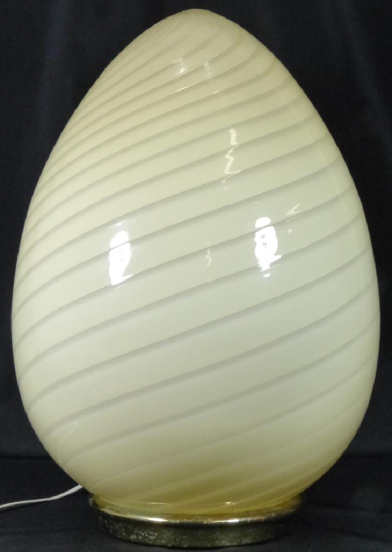 VETRI MURANO ART GLASS LARGE EGG FORM LAMP (1 of 6)