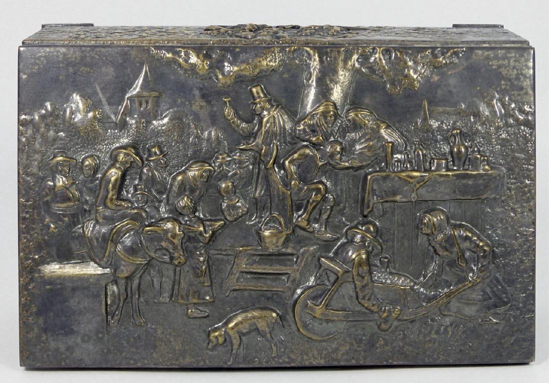 CONTINENTAL SILVER PLATED REPOUSSE JEWELRY BOX (1 of 9)