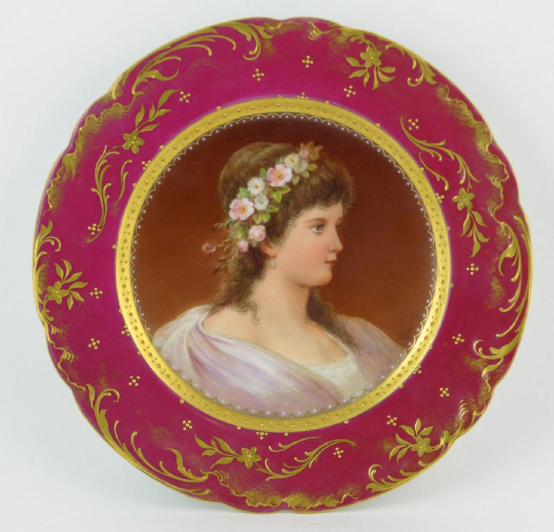 ROYAL VIENNA PORCELAIN PORTRAIT PLATE (1 of 4)