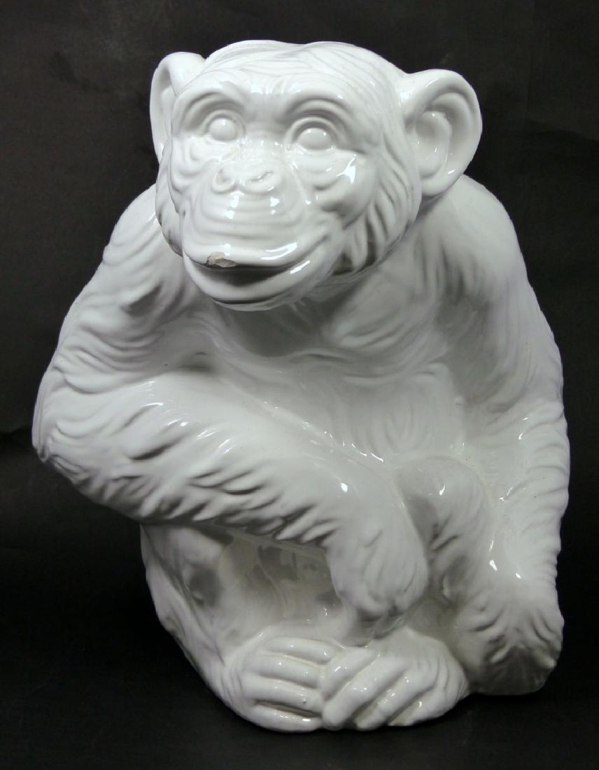ITALIAN POTTERY MONKEY SCULPTURE (1 of 6)
