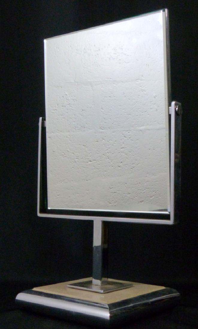 VINTAGE ITALIAN CHROME & MARBLE VANITY MIRROR (1 of 4)