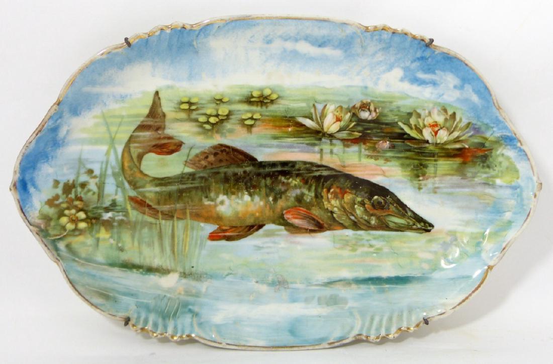 FRENCH LIMOGES PORCELAIN FISH PLATTER (1 of 3)