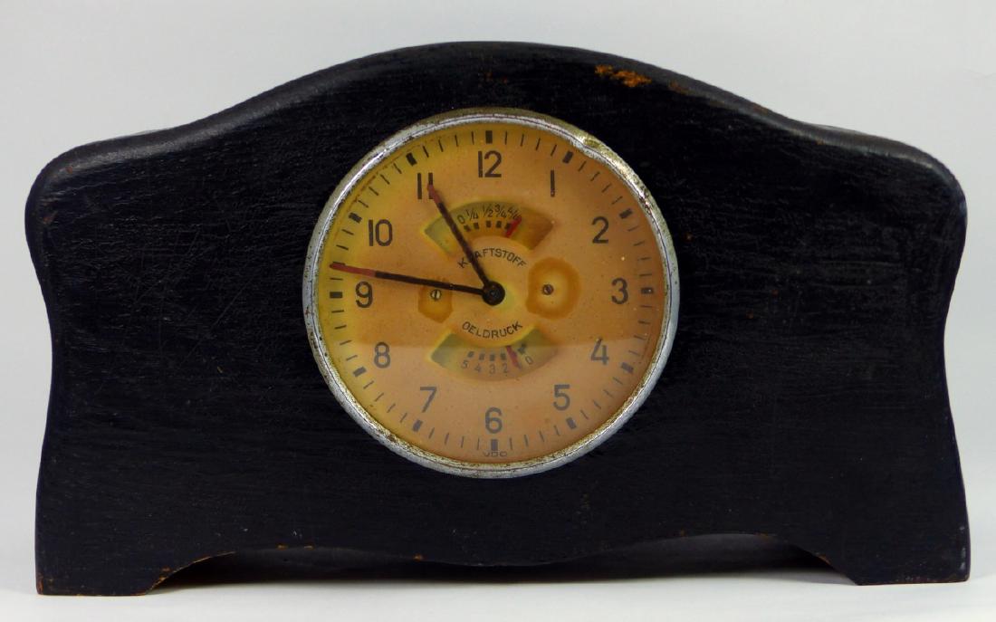 VINTAGE GERMAN KRAFTSTOFF OELDRUCK MANTEL CLOCK (1 of 6)