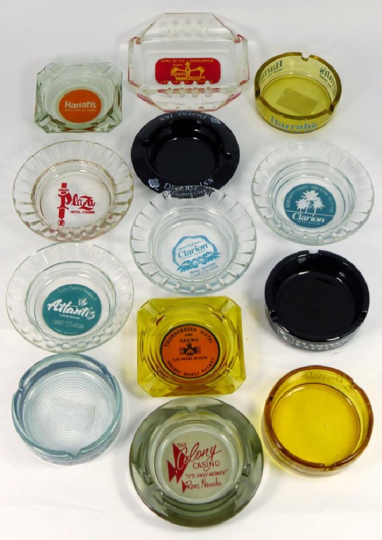 13pc LAS VEGAS HOTEL & CASINO GLASS ASHTRAYS (1 of 5)