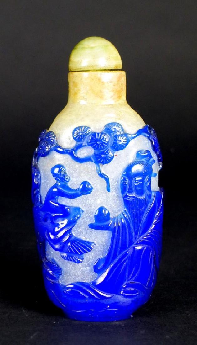 CHINESE PEKING GLASS SNUFF BOTTLE (1 of 6)