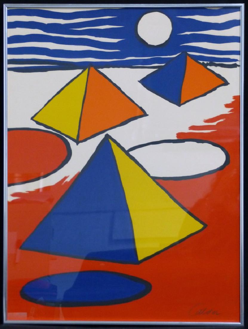 ALEXANDER CALDER 'PYRAMIDS AT NIGHT' LITHOGRAPH (1 of 5)